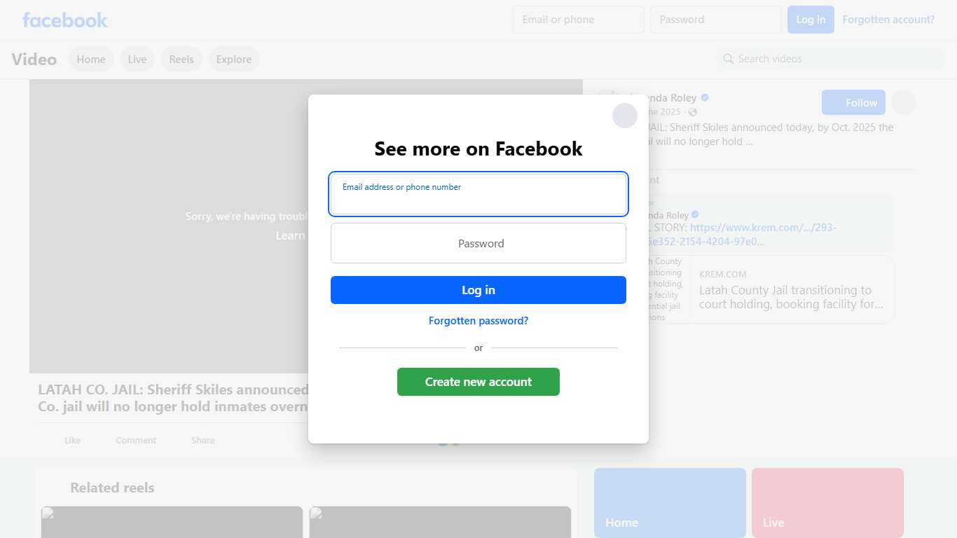 LATAH CO. JAIL: Sheriff Skiles announced today, by Oct. 2025 the Latah Co. jail will no longer hold inmates overnight. The county plans to contract with Nez Perce Co. and hold inmates there. KREM 2 article with more details will be posted shortly. | Amanda Roley | Facebook